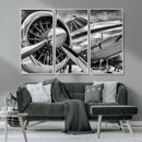 Vintage Antique Airplane Wall Art Canvas Print
