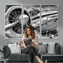 Vintage Antique Airplane Wall Art Canvas Print