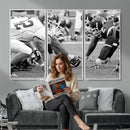 American Football Player Wall Art Canvas Print