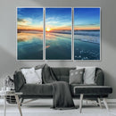 Blue Sky and Beach Wall Art Canvas Print