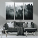 Foggy Forest Wall Art Canvas Print | 3 Panel Large Misty by MyGreatCanvas | Canvas Wall Art Prints | Photo Prints & Wall Decor