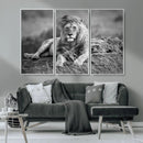 King Forest Lion Wall Art Canvas Print – Framed Majestic by MyGreatCanvas | Canvas Wall Art Prints | Photo Prints & Wall Decor
