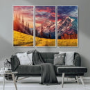 Mountain and Daylight Red Sunset Wall Art Canvas Print by MyGreatCanvas | Canvas Wall Art Prints | Photo Prints & Wall Decor