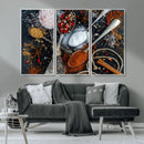 Spices and Seasonings Canvas Wall Art – Colorful Triptych by MyGreatCanvas | Canvas Wall Art Prints | Photo Prints & Wall Decor