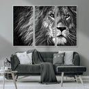 Black and White Lion Canvas Wall Art Print – Wildlife by MyGreatCanvas | Canvas Wall Art Prints | Photo Prints & Wall Decor
