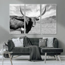Longhorn Wall Art Canvas Print, Framed Ranch Wall Art Canvas by MyGreatCanvas | Canvas Wall Art Prints | Photo Prints & Wall Decor