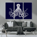 Blue Octopus Wall Art Canvas Print by MyGreatCanvas | Canvas Wall Art Prints | Photo Prints & Wall Decor