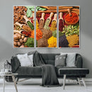 Herbs and Spices Art Canvas Print for Kitchen Kitchen,
