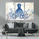 Octopus Canvas Wall Art | Coastal Marine Life Artwork for by MyGreatCanvas | Canvas Wall Art Prints | Photo Prints & Wall Decor
