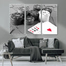 Poker Game Cards Wall Art Canvas, Multi Panel Wall Art by MyGreatCanvas | Canvas Wall Art Prints | Photo Prints & Wall Decor