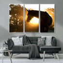 Horse at Sunset Wall Art Animal Canvas Print