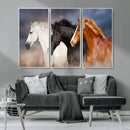Animal Wall Art Three Horses Farmhouse Art Canvas, Framed by MyGreatCanvas | Canvas Wall Art Prints | Photo Prints & Wall Decor