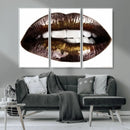 Close Up Lips Wall Art Canvas Print