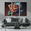 Abstract Rose Wall Art Canvas Print