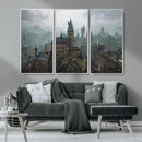 Disney Castle Wall Art Canvas Print, Living Kids Home Room