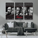 Thinker Quintet Canvas Wall Art – Martin, Obama, Malcolm X,