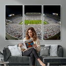 Beaver Stadium Night Game Triple Canvas Wall Art - Penn