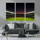 Yankee Stadium Night Game Triple Canvas, Yankee Stadium