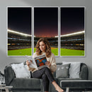 Yankee Stadium Night Game Triple Canvas, Yankee Stadium