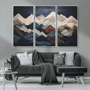 Rustic Mountain Landscape Wall Art Canvas Print – Framed 3D