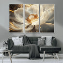 Gold Floral Wall Art Canvas Print, Framed Modern Flower Art by MyGreatCanvas | Canvas Wall Art Prints | Photo Prints & Wall Decor
