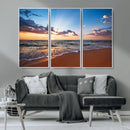 Golden Hour Beach Sunset Wall Art | Canvas Print | Ready to