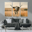 Texas Cow Wall Art Canvas Print for Farm House Wall Decor, by MyGreatCanvas | Canvas Wall Art Prints | Photo Prints & Wall Decor