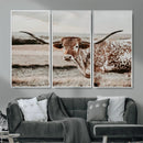 Texas Longhorn Canvas Wall Art Print – Majestic Western by MyGreatCanvas | Canvas Wall Art Prints | Photo Prints & Wall Decor