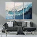 Ocean Wave Canvas Wall Art Print – Coastal Living Room Large