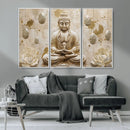Serene Buddha Wall Art | Yoga Room Decor and Meditation Wall