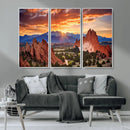 Rocky Mountains Sunset Wall Art Canvas Print – Ready to