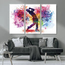 Colorful Golfer Swing Wall Art Canvas Print - Ready to Hang, by MyGreatCanvas | Canvas Wall Art Prints | Photo Prints & Wall Decor