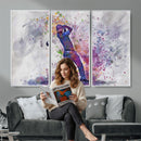 Watercolor Golf Swing Wall Art Canvas Print | Vibrant