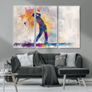 Watercolor Golf Swing Wall Art Canvas Print | Vibrant
