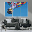 Carl Fredricksen, Up Movie Wall Art, Balloons Wall Art, Air