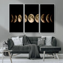 Phases of the Moon Wall Art | Canvas Print for Modern Wall by MyGreatCanvas | Canvas Wall Art Prints | Photo Prints & Wall Decor
