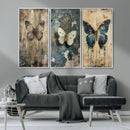 Butterfly Wall Art Trio | Vintage Butterfly Canvas Print | by MyGreatCanvas | Canvas Wall Art Prints | Photo Prints & Wall Decor