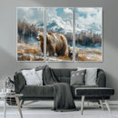 Bear and Baby Bear Wall Art Canvas Print