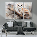 Barn Owl Wall Art | Watercolor Barn Owl Canvas Print | by MyGreatCanvas | Canvas Wall Art Prints | Photo Prints & Wall Decor