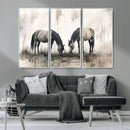 Chines Ink Style Vintage Horses Wall Art Canvas Print for by MyGreatCanvas | Canvas Wall Art Prints | Photo Prints & Wall Decor
