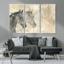 Abstract Horse Canvas Print | Modern Farmhouse Wall Art |