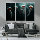 Abstract Jellyfish Wall Art Canvas Print