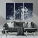 Jellyfish Wall Art Canvas Print, Modern Abstract Jellyfish