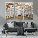 Forest Grove Wall Art | Serene Pathway Canvas Print | Ready