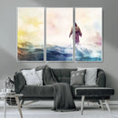 Watercolor Jesus Walking on Water Canvas Print, Christian by MyGreatCanvas | Canvas Wall Art Prints | Photo Prints & Wall Decor