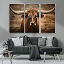 Longhorn Bull Wall Art | Canvas Print | Ready to Hang | by MyGreatCanvas | Canvas Wall Art Prints | Photo Prints & Wall Decor