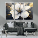 White Flower Wall Art Canvas Print | Ready to Hang |