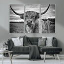 Scottish Highland Cow Canvas Wall Art Farmhouse Decor, by MyGreatCanvas | Canvas Wall Art Prints | Photo Prints & Wall Decor