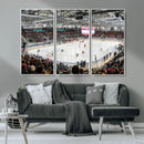 Lausanne Arena Ice Hockey Stadium Wall Art Canvas Print,
