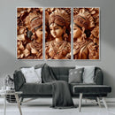 Indian Woman Statue Wall Art Canvas Print